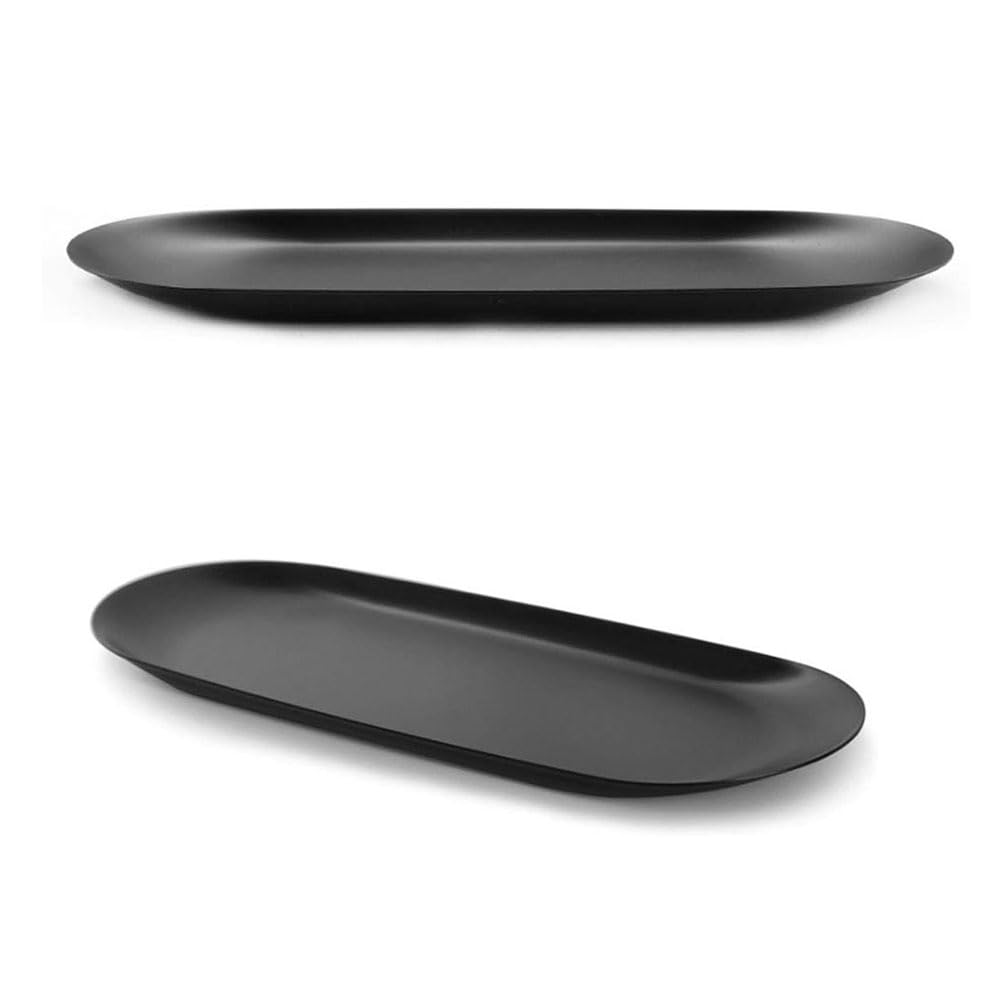 Vassoio Portaoggetti In Acciaio Inox Ovale - Dorato, 230x94mm - Per Snack, Gioielli, Cosmetici - Foto 10