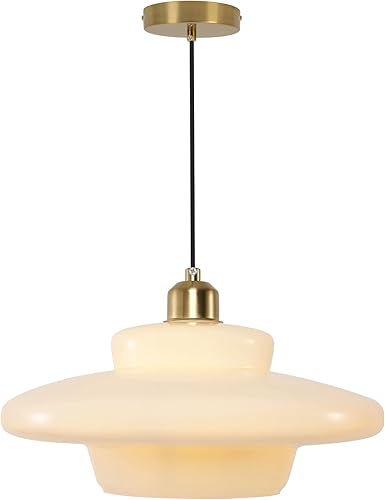 Miniatura 8 de Luces colgantes de globo de cristal, 1 luz, lámpara colgante de isla de cocina, estilo moderno de mediados de siglo, candelabro dorado de granja