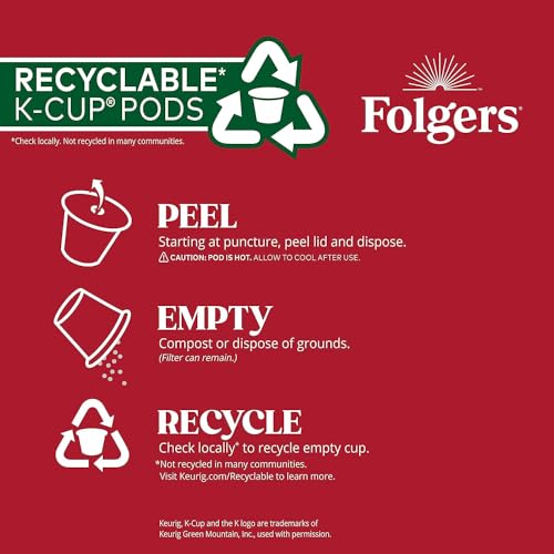 Folgers Classic Roast K-Cup Packs of 12 (Pack of 6)