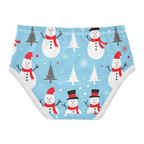 Stylish Girls Underwear Toddlers 2t Cotton Panties Little Girl Winter Snowmen Blue Briefs Underpants2