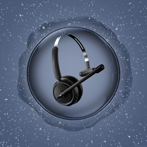 Wireless Headset with Mic for Work, Bluetooth Headset(Charging Base & Mute) | AI Noise Cancelling Mic, USB Dongle, 65H Wireless Headphones with Mic for Work from Home/Office/PC/Call Center/Teams/Zoom - image 2