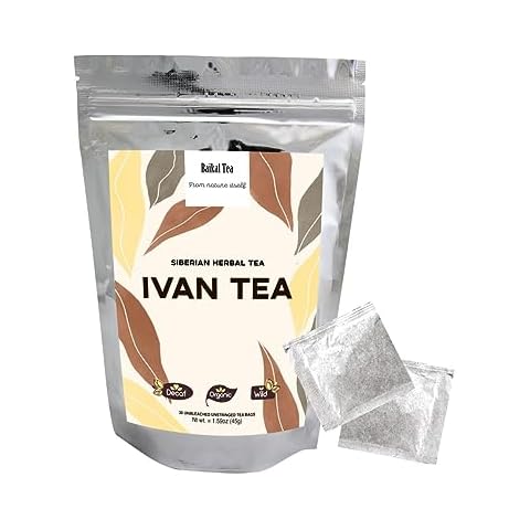 Ivan Tea - 100% Wild Organically Grown Siberian Fireweed - Decaf Herbal Tea - 30 Unbleached Tea Bags by Baikal Tea Cover