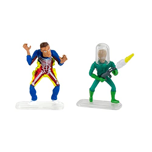 Worlds Smallest Mars Attacks Set Bundle Of 2 Micro Figures - Martian - Unfortunate Victim #TOP2