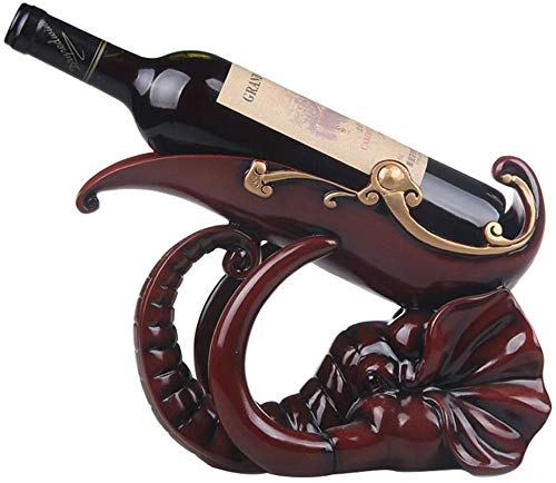 Casier à vin éléphant en résine chic pour salon et cuisine