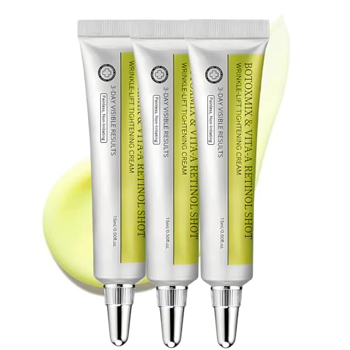 BARUBT Retinol Shot Tightening Booster - Pore Minimizer, Firm Skin with Retinol & Panthenol, Facial Retinal Serum, Moisturizes Skin Smoother, Fine Lines & Wrinkles Less Noticeable, 3PCS - 0.5fl.oz.*3