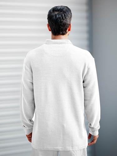 Image of Maniac || Mens || Textured || Polo Neck || Full Sleeve || Half Zipper || Cotton || T-Shirt