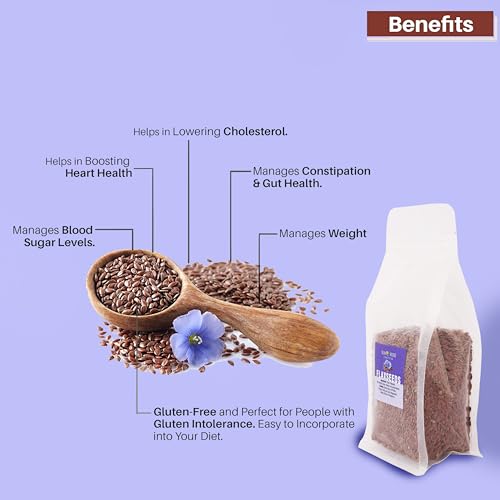 Image of SUNRISE Impex Flax Seeds 200g | Raw Alsi Seeds | High Fibre & Protein Rich Superfood Seeds for Daily Nutrition