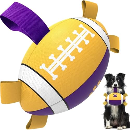 QDAN Tether Tug Outdoor Dog Toy, Durable Interactive Dog Toy with Adjustable Pole, Outdoor Toys for Dogs, Soccer Ball, Self-Play & Tug of War Toy for Small Medium Large Dogs Tether Tug Dog T