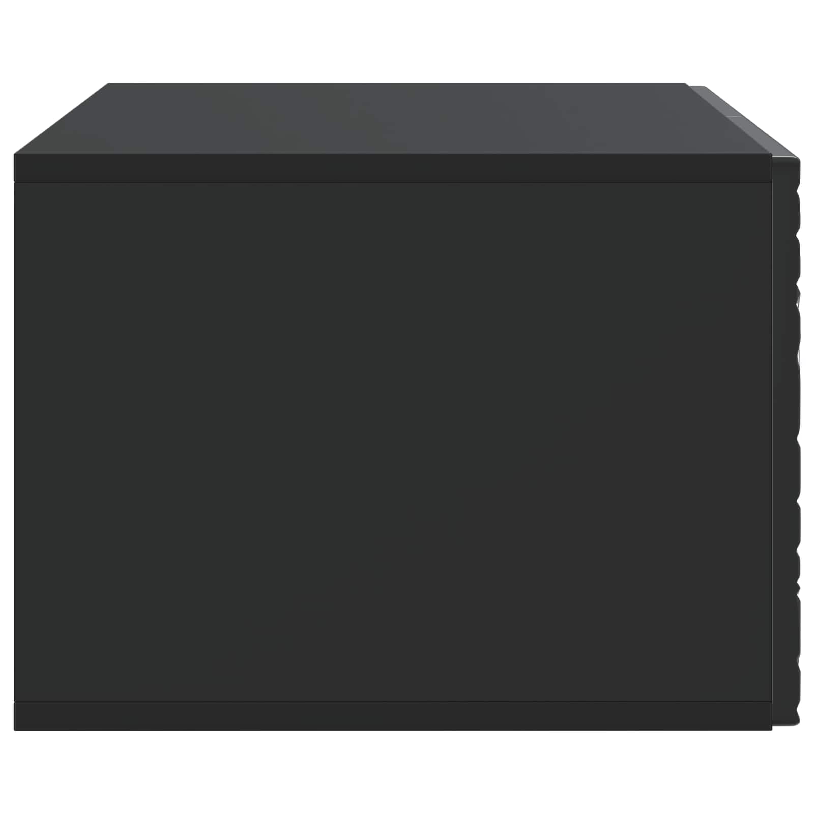 Wandmontierter TV-Schrank 78,5 x 41 x 30 cm Schwarz - Schwebendes TV Lowboard aus Holzwerkstoff mit 2 Türen - Platzsparendes Sideboard für Wohnzimmer und Media Center