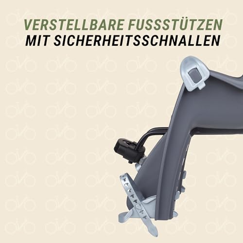 Prophete Sicherheits-Kindersitz Bilby Junior für Kinder von 9 bis 15 kg ideal für Fahrräder und E-Bikes mit einfacher Quick-Release-Halterung und verstellbarem Sicherheitsgurt