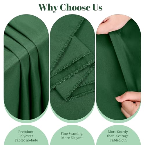 FXKS 10 Pack Hunter Green Tablecloths for Rectangle Tables,60 x 102 Inch by FXKS - Used condition - Image 4