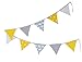 ULLENBOOM ® Guirlande de Fanions pour Bébés Éléphant Jaune (Guirlande tissu: 3,25m de long, 10 fanions, décoration pour chambres d'enfants)