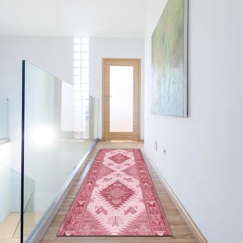 Alfombra de pasillo antideslizante roja para evitar resbalones 6
