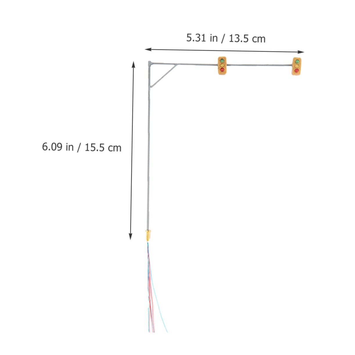 SEWACC Abs Metal Signal Light Railroad Light Model Micro Landscape Train Lamp Post