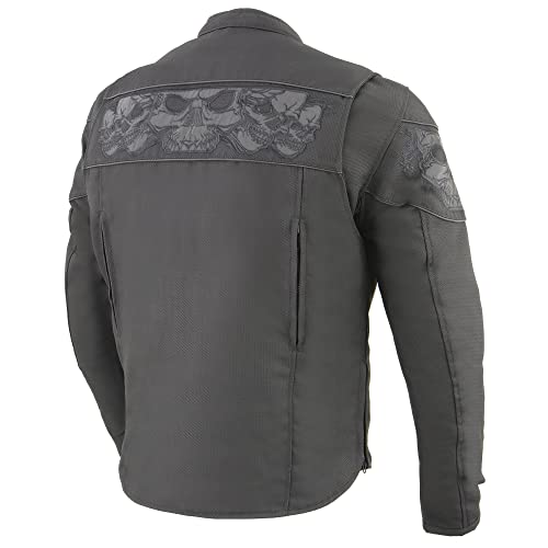 Image of Milwaukee Leather Men's CE Armored Textile Motorcycle Rider Jacket - Year Round Wear