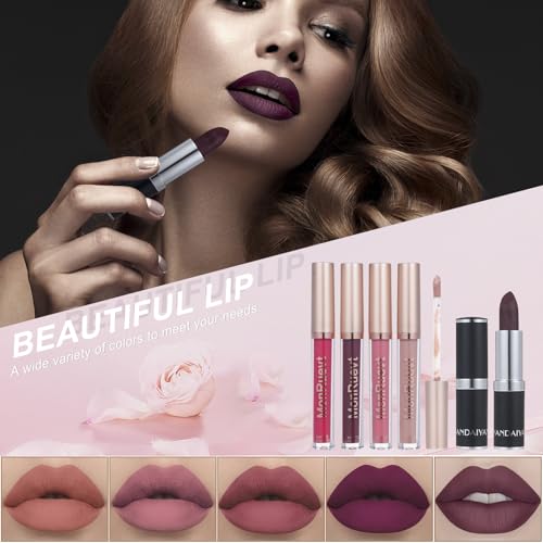 Tooaemis All In One Makeup Kit Makeup Kit For Women Full Kit Multipurpose Makeup ,Eyeshadow、 Liquid Foundation,Loose Powder,Eyebrow Pencil,4-Color Lip Gloss Set thumb #3