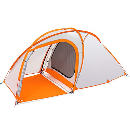 Tienda de campaña ligera Asteri para 4 personas de doble capa impermeable con vestíbulo de 3 estaciones de fácil instalación, tienda de campaña, bóveda para montañismo, viajes y al aire libre