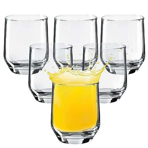 KADAX Vasos para bebidas, vasos con capacidad de 205 ml, vasos de agua aptos para lavavajillas, vasos de cóctel resistentes, vasos pequeños para agua, zumo (6 x 205 ml)