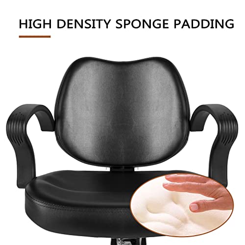 Topsalon Barber Chair,Salon Chair For Hair Stylist Swivel Styling Chair Heavy Duty Hydraulic Pump Adjustable For Beauty Hair Salon Spa Shampoo(Black) #TOP5