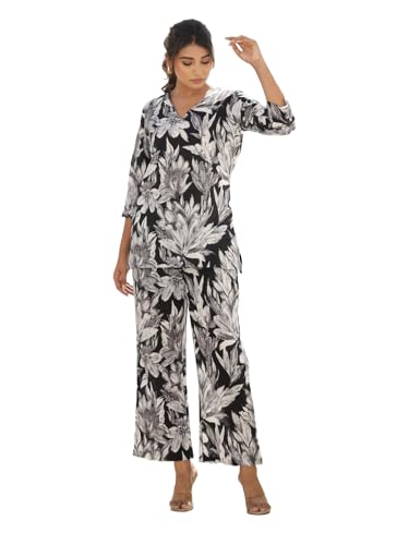Image of Trendy Queen Co Ord Set | Casual Wear Pant Top Set | Fancy Co-Ord Set | Full Pair Set | Coord Sets for Women | Top Pant Set (SD817)