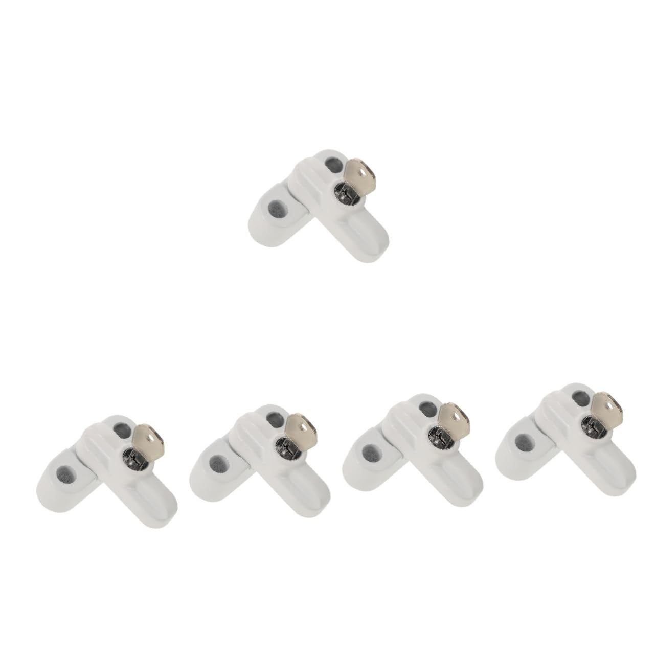Hemobllo 5 Ensembles serrures de fenêtre en vinyle serrures à guillotine enfant loquets de fenêtre pour les vieilles fenêtres remplacement du loquet de contre-porte alliage d'aluminium