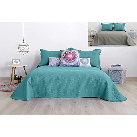 Colcha Bouti Reversible Bicolor Ultrasonic Efecto 3D, Secaneta Stilia Cover