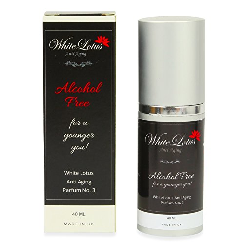 White Lotus Anti Aging  Perfume Sin Alcohol Para Mujer White Lotus Nº3 Hipoalergénico Para Pieles Sensibles - Aceite Perfumado Natural Attar Ittar Hidrata No Irrita La Piel - Spray 40ml