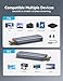 Wireless HDMI Transmitter and Receiver 4K, FIGEBNY Wireless HDMI Extender Sender Kit 2.4G/5G for Streaming Video Audio to Monitor for TV Box/PC/Laptop/HDTV/Projector Camera Portable Gray