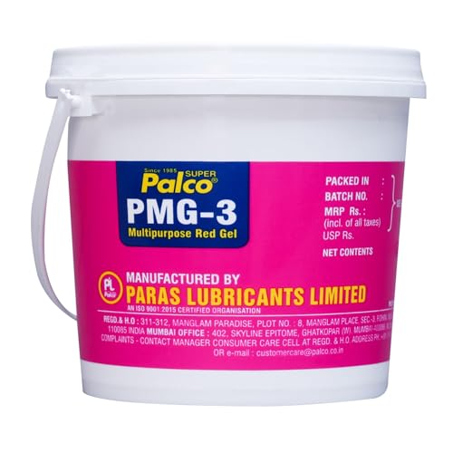 Image of PALCO PMG-3 Red Grease 3 Kg, NLGI-3, Multipurpose Lithium Grease, Pack-4