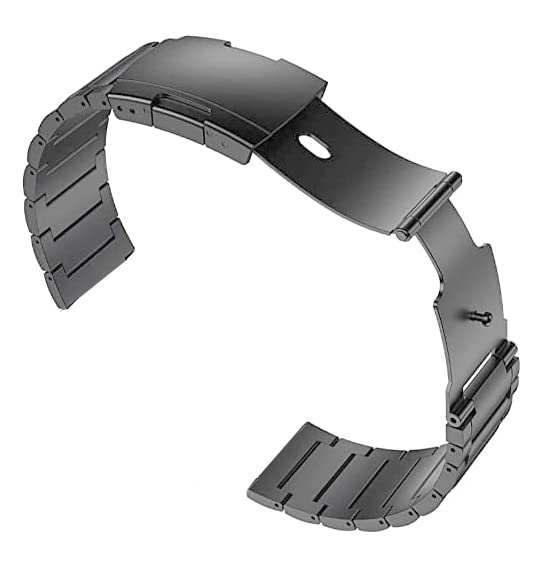 MaKTech Titanium band,22mm Light Weight Metal Link Bracelet,Compatible with Galaxy Watch 3 45mm/46mm,HuaWei Watch 4/3 & Ultimate/GT 3 Pro,Amazfit GTR 3/2 (Space Gray) - Image 3