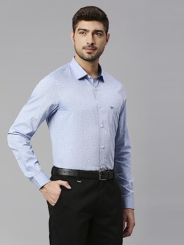 Image of Thomas Scott Men's Cotton Slim Fit 100% Formal Shirt with Spread Collar and Full Sleeves