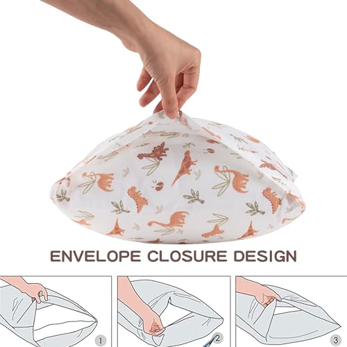 Image of Bunnikins & Clover Toddler Pillows with Pillowcase, 13 inchx18 inch Soft Cotton Kid Pillows for Sleeping, Bedding Small Pillow for Boys and Girls Aged 2-5 Years
