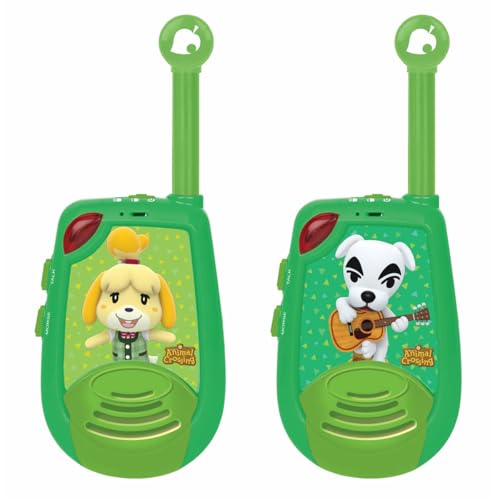 Talkies-walkies numériques 2 km Lexibook Animal Crossing vert enfant