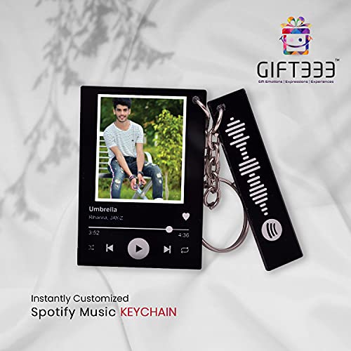 Image of Spotify Key chain 2 In 1 With Song Code & Photo | Personalized Gifts | Size (45 X 70 mm)
