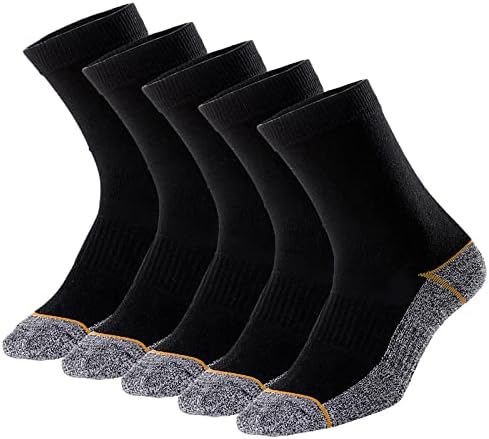 Kodal Copper Infused Crew Socks Business Athletic Moisture Wicking Odor Free Comfortable for All Day Wear (5 Pairs)