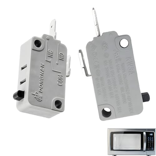 KW3A Microwave Oven Door Safety Switch, 16A 125/250V, 2 Normally Open Compatible with Multiple Brands (Pack of 2)