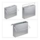 Relaxdays Ascheeimer eckig, Aschekasten mit Deckel, 15 l, verzinkter Stahl, Aschebehälter für Kamin, Grill, Ofen, silber