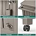 YITAHOME 85 Quart Rolling Cooler Cart with Bottle Opener Drainage, Portable Cooler on Wheels, Outdoor Beverage Cart Ice Chest for Patio Pool Deck Party BBQ Cookouts (Taupe)
