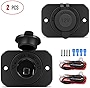 Nilight 2 Pack Car Cigarette Lighter Socket DC 12V Waterproof Power Outlet Adapter Replacement with Terminals Wires and Screws for Marine Boat Motorcycle, Boat, Car,Truck, RV, ATV,2 Years Warranty
