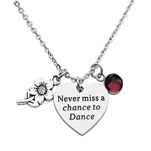 Eilygen Dancer Gift Dance Women Necklace Never Miss a Chance to Dance Stainless Steel Necklace (Never Miss a Chance to Dance (color 10))