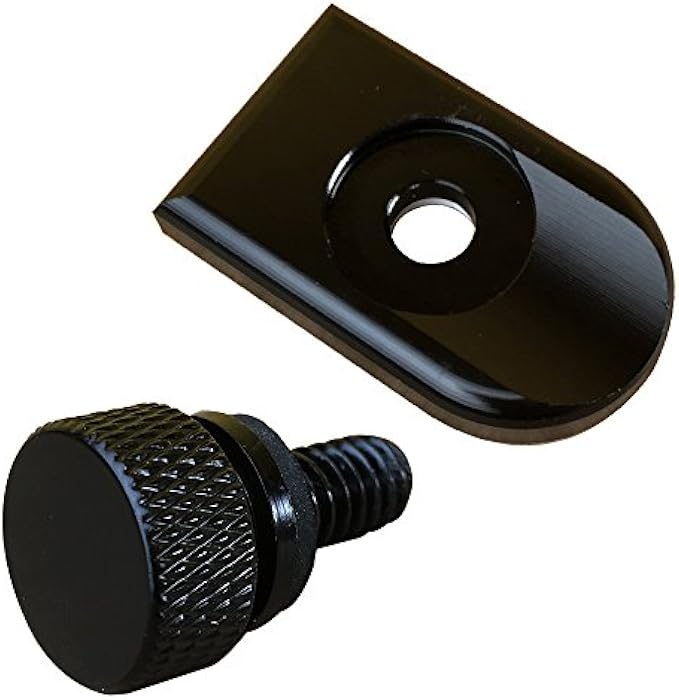 Amazicha Black Aluminium Seat Bolt Tab Screw Mount Knob Cover for Harley Davidson 1996-2023
