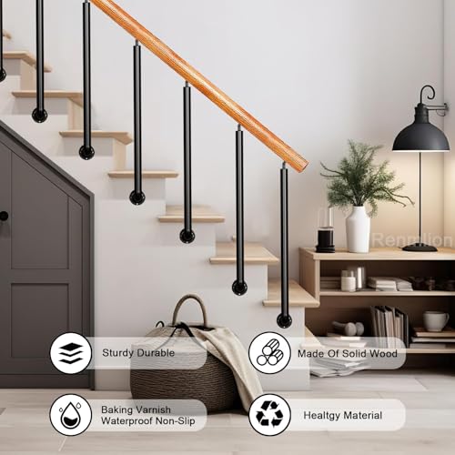 Rampe en bois pour escalier intérieur afin d'éviter les chutes