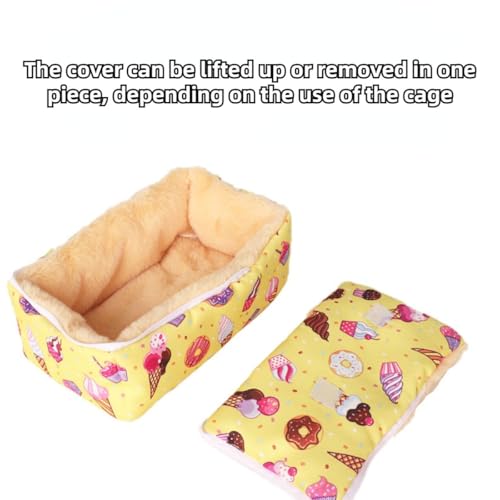 Rede de rato para gaiola, brinquedos de rato à prova de mastigação, cama quente, cesta de ferro para