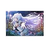 REDCHAMBER Póster de plástico japonés Future Anime Memories Isla para pared, 30 x 45 cm