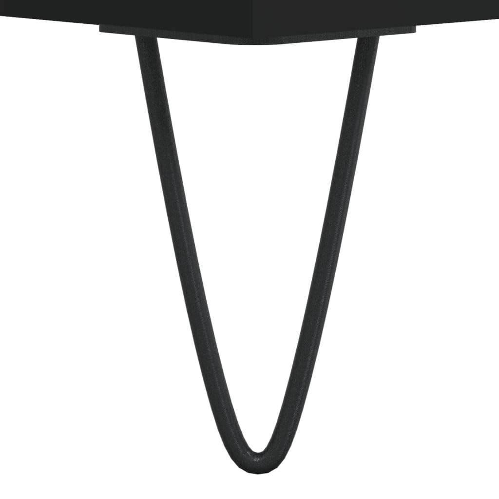 Tomostar Support pour Tourne-Disque, Porte-disques Présentoir Meuble de Rangement pour Disques Vinyles Noir 85x38x48 cm Bois d'ingénierie
