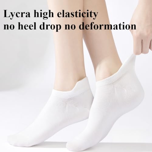 6 pairs 100% Cotton Thin Socks Women No Show Casual Lightweight Low Cut Ankle Socks Non Drop Heel Soft Breathable 4-8.53