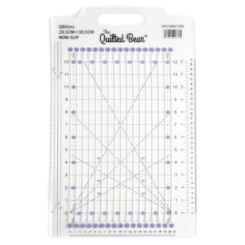 The Quilted Bear Slotted Strip Ruler for Quilting, Sewing & Patchwork