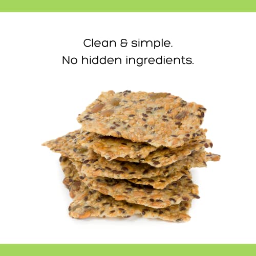 Top Seedz Certified Organic Gluten Free Sea Salt Seed Crackers | 6-Pack | 5 Ounces | Healthy Vegan Crackers with Plant Based Protein | Made of Sunflower, Flax, Sesame and Pumpkin Seed