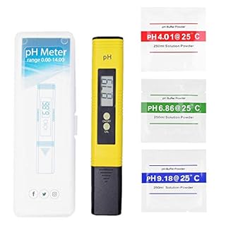 PH Tester Misuratore Digitale, Misuratore PH Digitale Gamma 0.00-14.00 Penna PH, Portatile PH test, Penna PH Piaccametro Tascabile per acquari, Piscine, Acqua, Laboratorio, Piscina