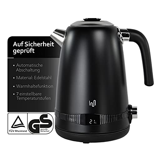 Impolio Retro Wasserkocher 1,7 L, Wasserkocher mit Temperatureinstellung, Wasserkocher Retro Vintage, Kettle Matt… - Image 3